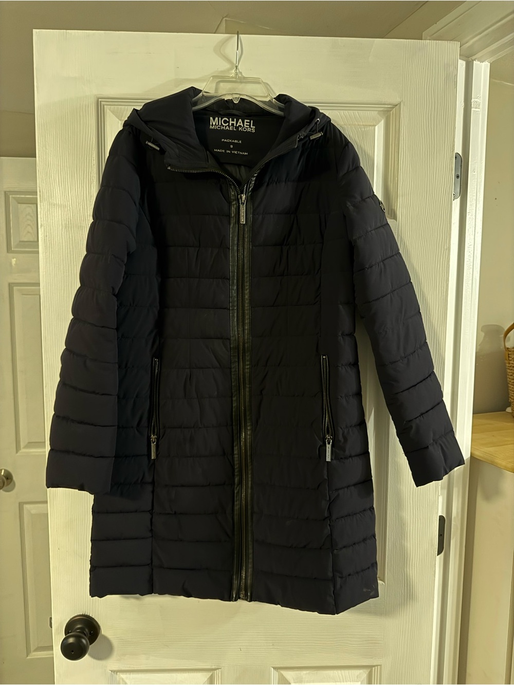 Michael Kors Black Quilted Hooded Puffer Jacket